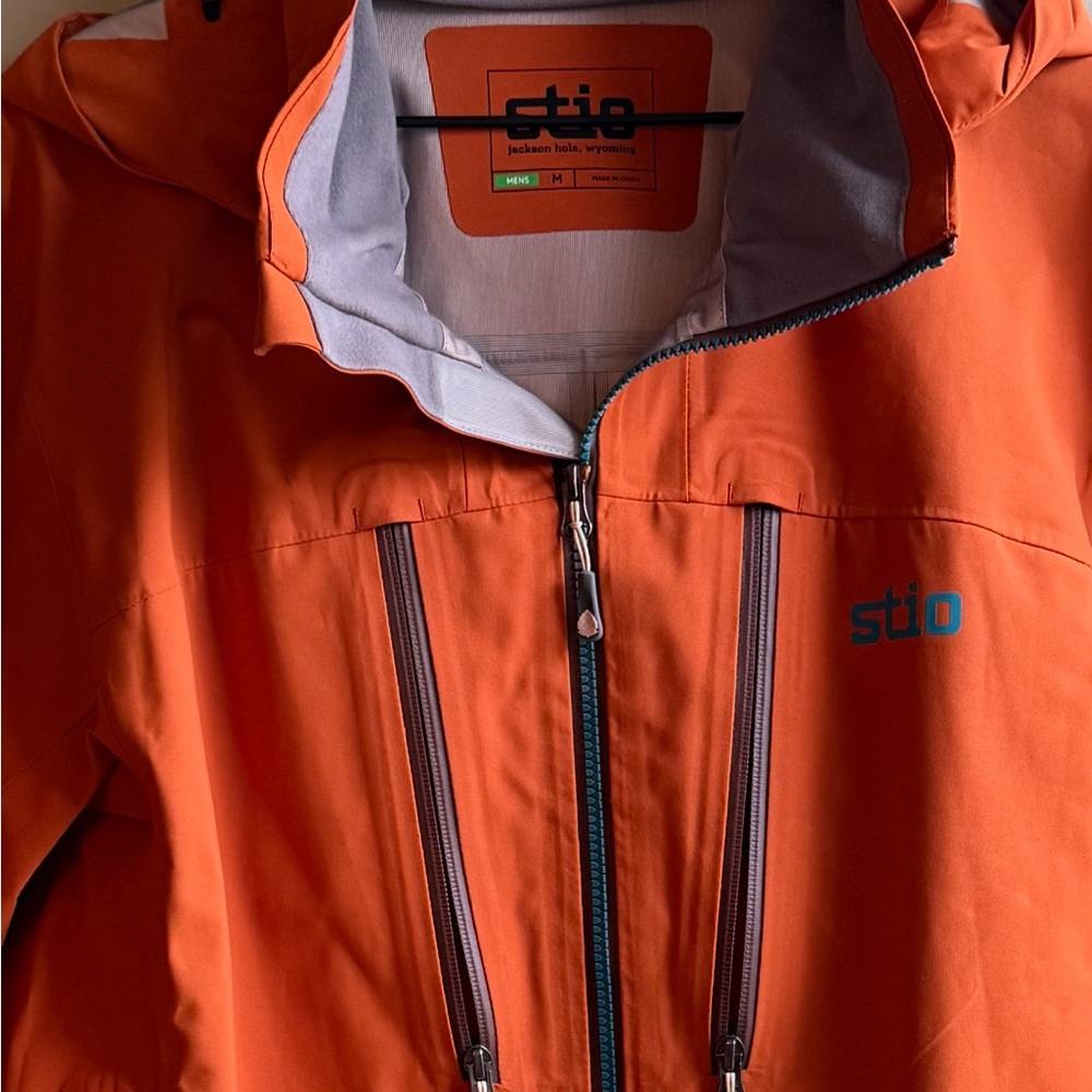 Stio Burnt Orange Environ Hooded Jacket- Men’s size Medium, like New